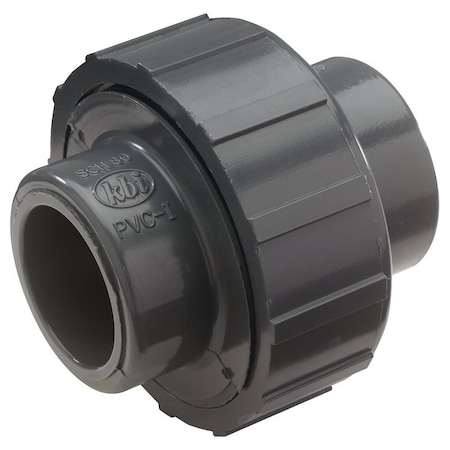 Nds Pipe Union, 2 in, Slip Joint, Gray, SCH 80 Schedule, 150 psi Pressure U-2000-S