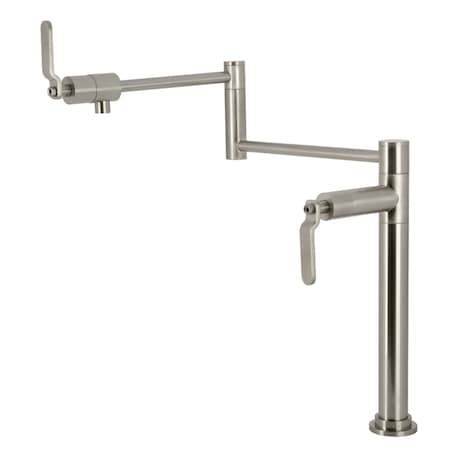 Kingston Brass Deck Mount Pot Filler Faucet, Brushed Nickel KS4708KL