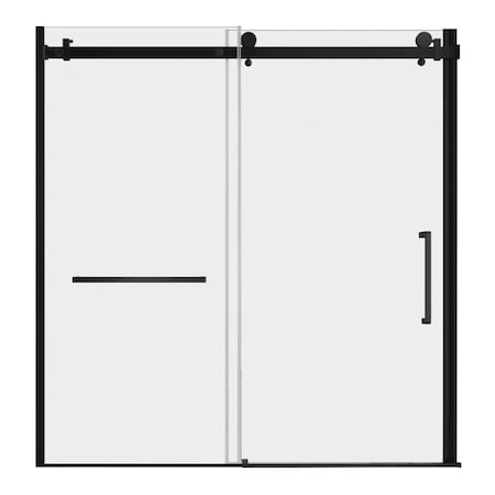 Kingston Brass 60" W x 60" H Right Handed Tub Door, Matte Black SSD60608SR0