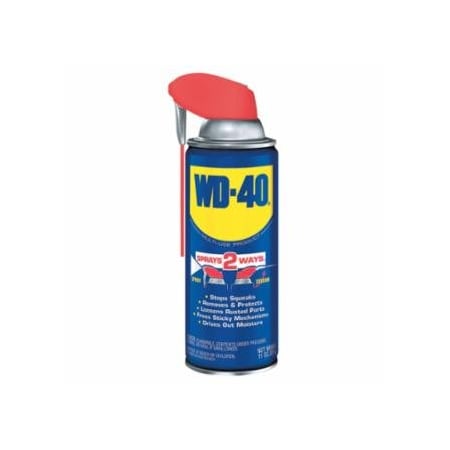 Wd-40 Multi-Purpose Lubricant, 11 oz, Aerosol Can with Smart Straw, 12PK 780-490040