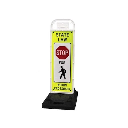 Eastern Metal Signs And Safety Vertical Panel Kit, Yellow, Polyethylene VP-6536-STOP-FB
