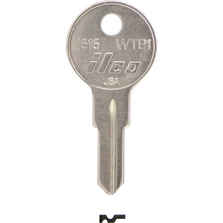 Ilco Wright Nickel Plated Storm Door Key WTP1 / 1616, 10PK IAL00000312