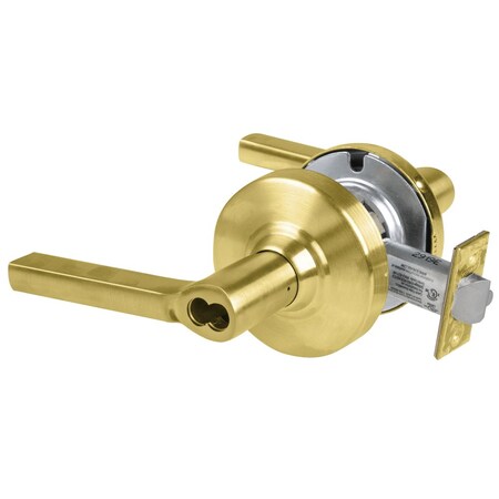 Schlage Grade 2 Entrance Cylindrical Lock with Field Selectable Vandlgard, Latitude Lever, SFIC Less Core, ALX53B LAT 606