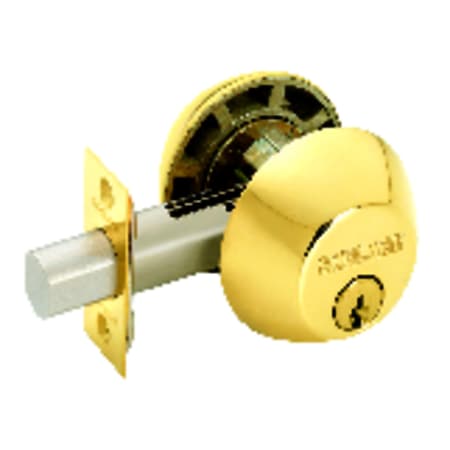 Schlage B-Series Bright Brass Double Cylinder Deadbolt B62605