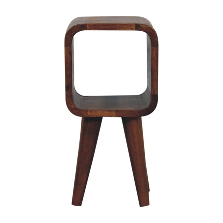 Homeroots 16" Brown Solid Wood Square Nightstand 651546