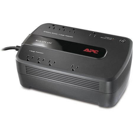 Apc Line Interactive UPS, 650VA, Line Interactive, Out: 120V In: 120V AC APWBE650G1