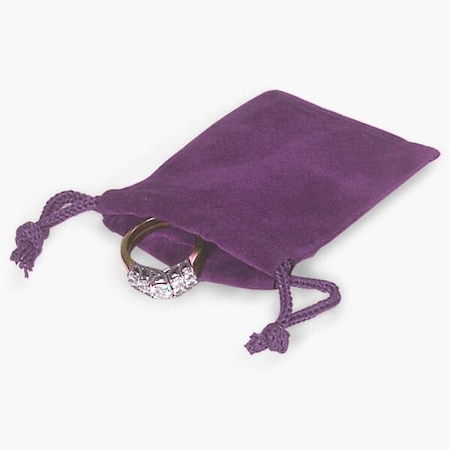 Nashville Wraps Grape Velour Jewelry Bags with Drawstrings, 2x2.5, 100PK 95443