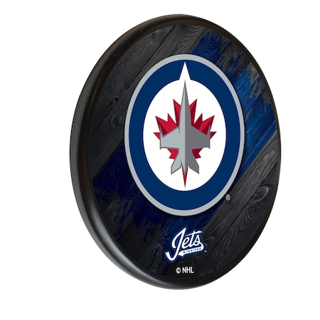 Holland Bar Stool Co Winnipeg Jets 13" Solid Wood Sign WSgnPBlkWinJet