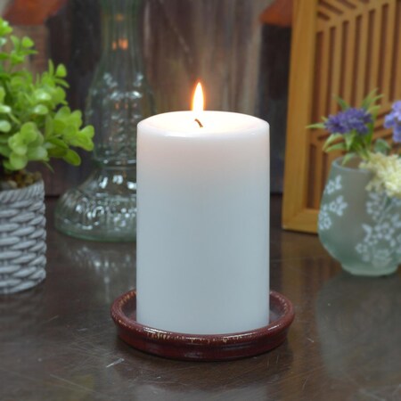 Vaser Designs CPZ-174-6 3 x 6 in. Pillar Candle, White - Set of 6 VA2593482