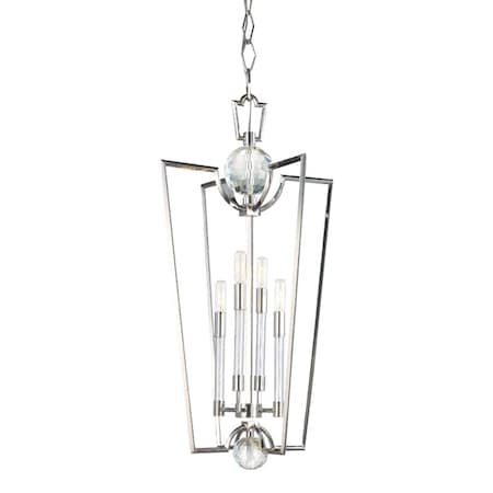 Hudson Valley Lighting Waterloo 4 Light Lantern 17.25 In. Polished Nickel 3017-PN