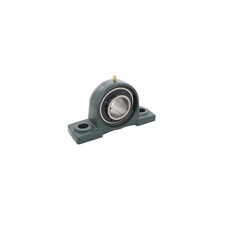 Ntn Pillow Block Bearing, Cast Iron Housing Material, Set Screw, Ball, 1-7/16 in Dia, Alloy Steel Insert Material UCP207-107D1