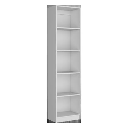 Homeroots Set of Three White Wood Fourteen Tier Modular Bookcase, 3PK 546632