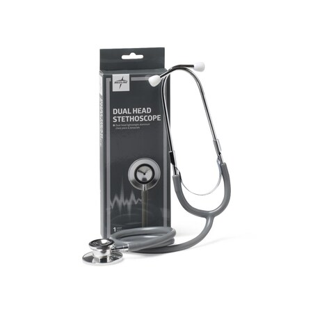 Medline Dual-Head Stethoscope, Gray MDS926202