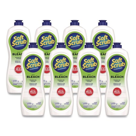 Soft Scrub Antibacterial Surface Cleanser with Bleach, 24 oz Bottle, 8PK 0 23400 07222 4