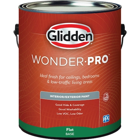 Glidden WonderPro Interior/Exterior Flat Paint Ultra Deep Base 1 Gal. GLWP30DB/01
