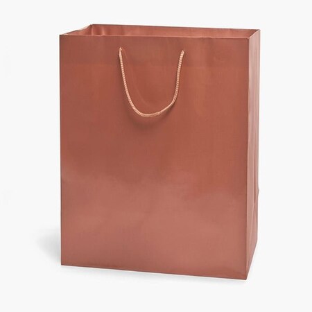 Nashville Wraps Rose Gold Gloss Gift Bags, Cub 8x4x10, 100PK GTCBRG