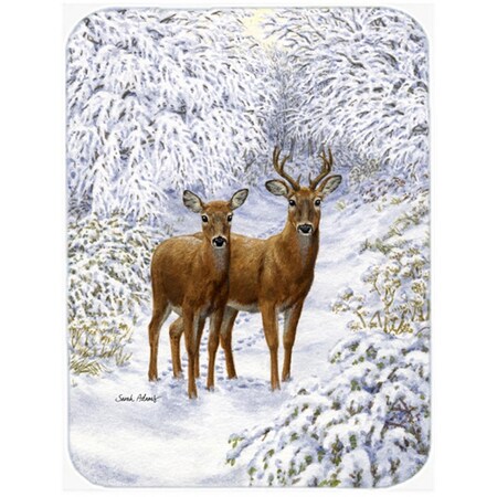 Carolines Treasures Two Deer Glass Cutting Board- Large ASA2148LCB