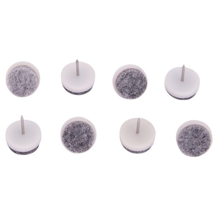 Prosource Furniture Glide, Plastic, Gray/White, Gray/White, 3/4 x 3/4 x 15/16 in Dimensions FE-50320-PS