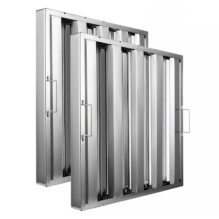 Amgood 20 in. x 20 in. x 2 in.  Stainless Steel Hood Filter, 2PK SSHF-2020-2PK-Z