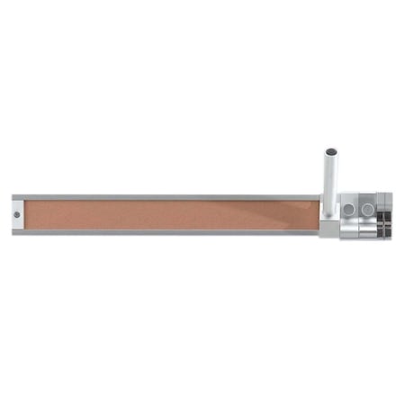 Aarco Display Rail, Six Pack of 2'' Display Rails w/ a Tan Vinyl Impregnated Cork Insert, : 2''Hx96''W, 6PK MR2-96-6