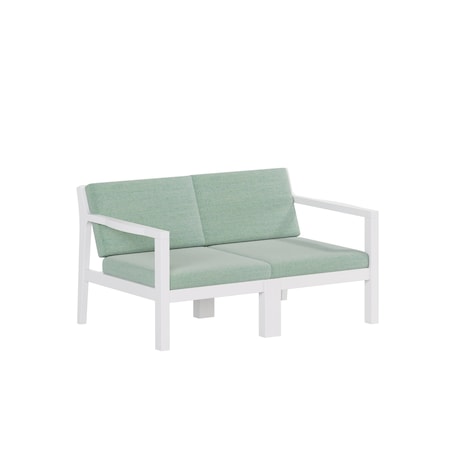 Polybird BREEZE DEEP SEAT LOVESEAT.     WHITE POLYBIRD P108-WT-CASP
