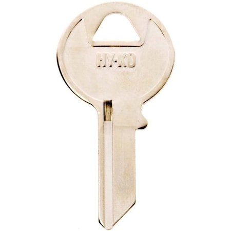Hy-Ko Key Blank, Brass, Nickel, For: Chicago Cabinet, House Locks and Padlocks 11010CG17