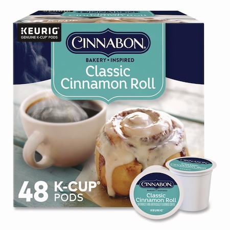 Cinnabon Classic Cinnamon Roll Coffee K-Cups, 0.33 oz, 48PK 5000331016