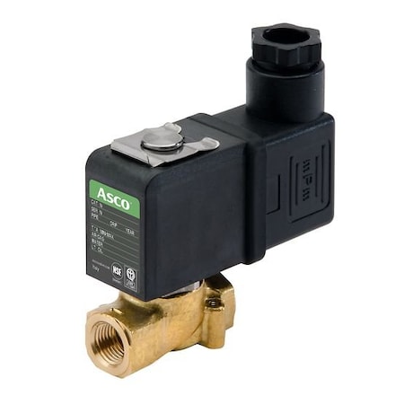Asco Solenoid Valve, 2-Way, 2-Position, Normally Closed, 1/8 in Pipe Size, 120V AC, Compact, FKM SC8256B046V