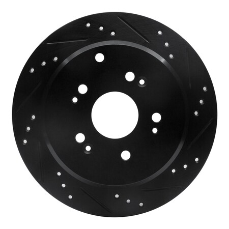 Dynamic Friction Co DFC Brake Rotor - Drilled and Slotted - Black 633-59048R