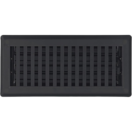 Sierra Grates 4 in. H X 14 in. W Powder Coat Steel, Textured Black Floor Register CTP414-BLK