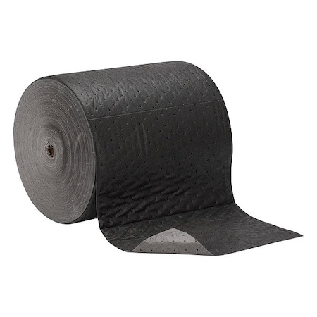 Pig Sorbent Roll, 17 3/8 gal, Universal, Black/Gray, Polypropylene MAT2902