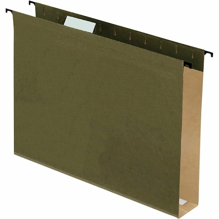 Pendaflex 1/5 Tab Cut Letter Recycled Hanging Folder, 8 1/2in x 11in, Capacity2" Expansion, Green, 10%, 20PK 6152X2