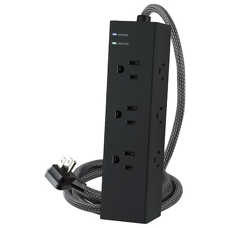 Powerzone SURGE STRIP A&C 3000J BLK 6FT ORPBSUC404