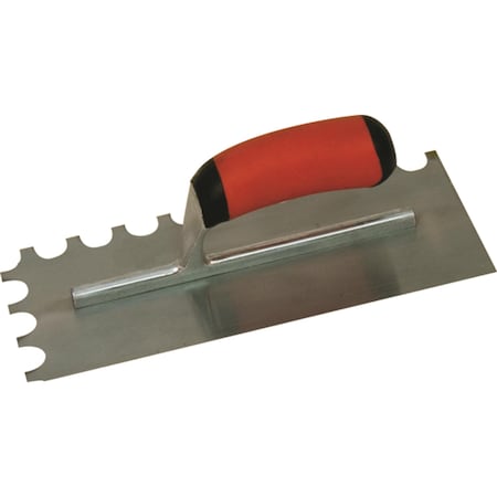 Marshalltown Notched Trowel, 1/4 x 1/4 x 1/4 U-Notch, 12" Tile to Smaller Format Tile NT689