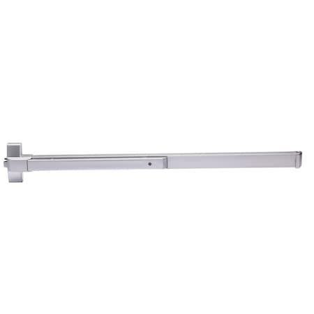 Global Door Controls EDTBAR Series Stainless Steel Grade 1 Commercial 48 in. Rim Touch Bar Exit Device TH1100EDTBARSS48