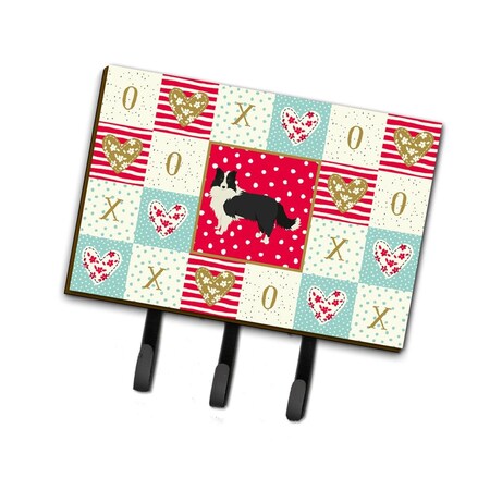 Carolines Treasures 6 x 2 x 9 in. Border Collie Love Leash or Key Holder CK5912TH68