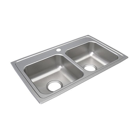 Just Manufacturing Bowl Drop-In Sink, 29"x18"x5.5", Gray DLADA1829A552-J
