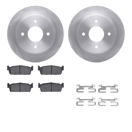 Dynamic Friction Co DFC Brake Rotor with 5000 Brake Pads and Hardware Kit 6512-68020