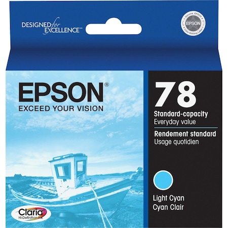 Epson No. 78 Claria Hi-Definition Light Cyan Inkjet Cartridge 515 YLD T078520
