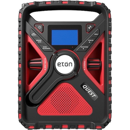 Eton Weather Radio, Blk/Red, Display Included NFRX5QUEST