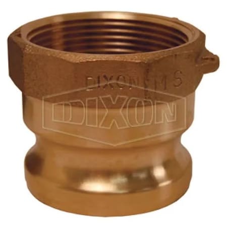 Dixon Boss-Lock Type A Cam and Groove Adapter, 6 in, Male Adapter x FNPT, Brass, Domestic 600-A-BR