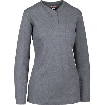 Pip AR/FR Dual-Certified Women's Long Sleeve Henley, 10.6 cal/cm2 385-FRHNW-GR/M