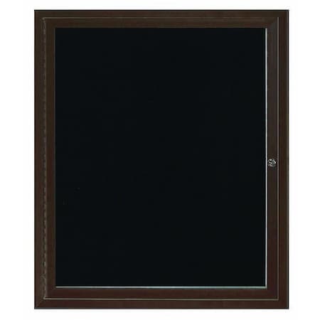Aarco Enclosed Letter Board Directory w/ Bronze Anodized Aluminum Frame, 36''Hx30''W, 1 Door ADC3630BA