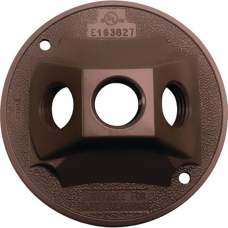 Southwire 3-Hole Round Aluminum Bronze Weatherproof Cover WRC350B-UPC