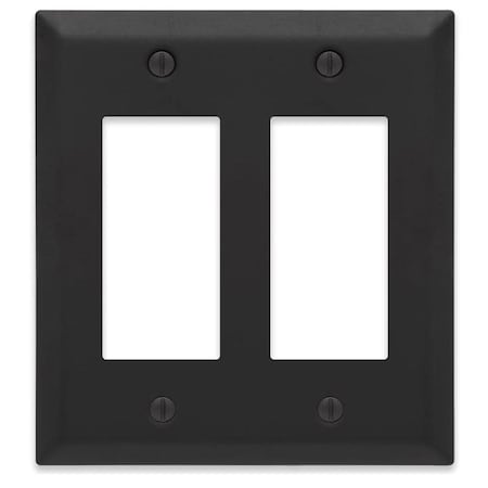 Amerelle Century Matte Black 2 gang Steel Wall Plate 163RRMB