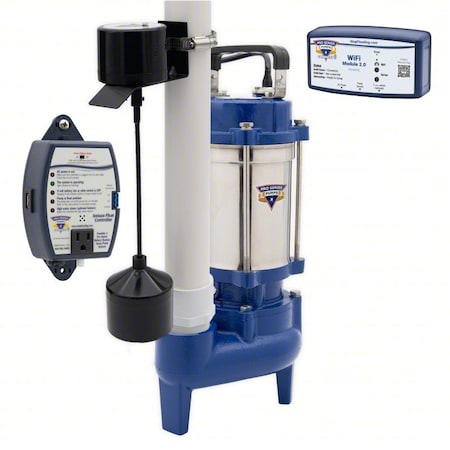 Pro Series Pumps SewageEjectorPump, 10ft, 0.4hp, 115VAC E7040-VSC2-WiFi2