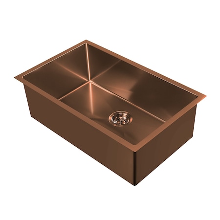 Whitehaus Collection Noah Plus 16 gauge Single Bowl Linen Textured Dual-Mount Sink Set WHNPL3318-CO
