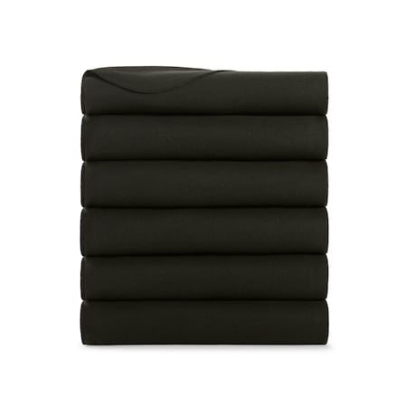 Arkwright Home Cozy Soft Polar Fleece Throw 50x60 Black - Case of 24, 24PK FLC-PLR-5060-6PK-BK