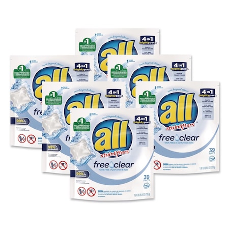 All Laundry Detergent, 25.8 oz Pack, Liquid, Unscented, 6 PK 73978
