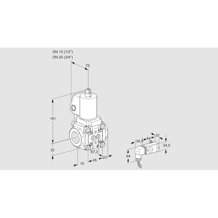 Honeywell Kromschroder VAS 1T15/20N/NQGL 120V Solenoid Gas Vlv KS88029118